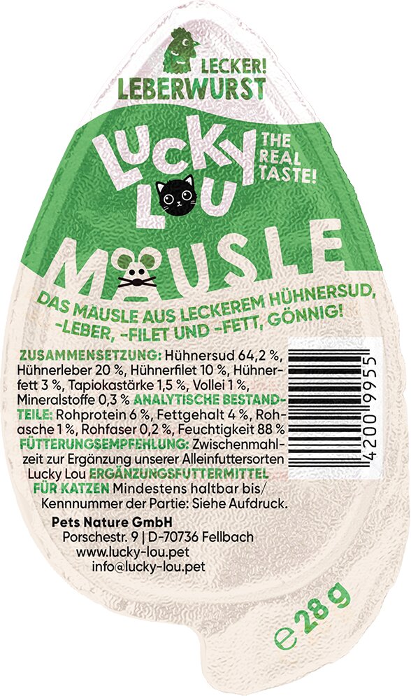 Lucky Lou Mäusle kuřecí játra 28 g