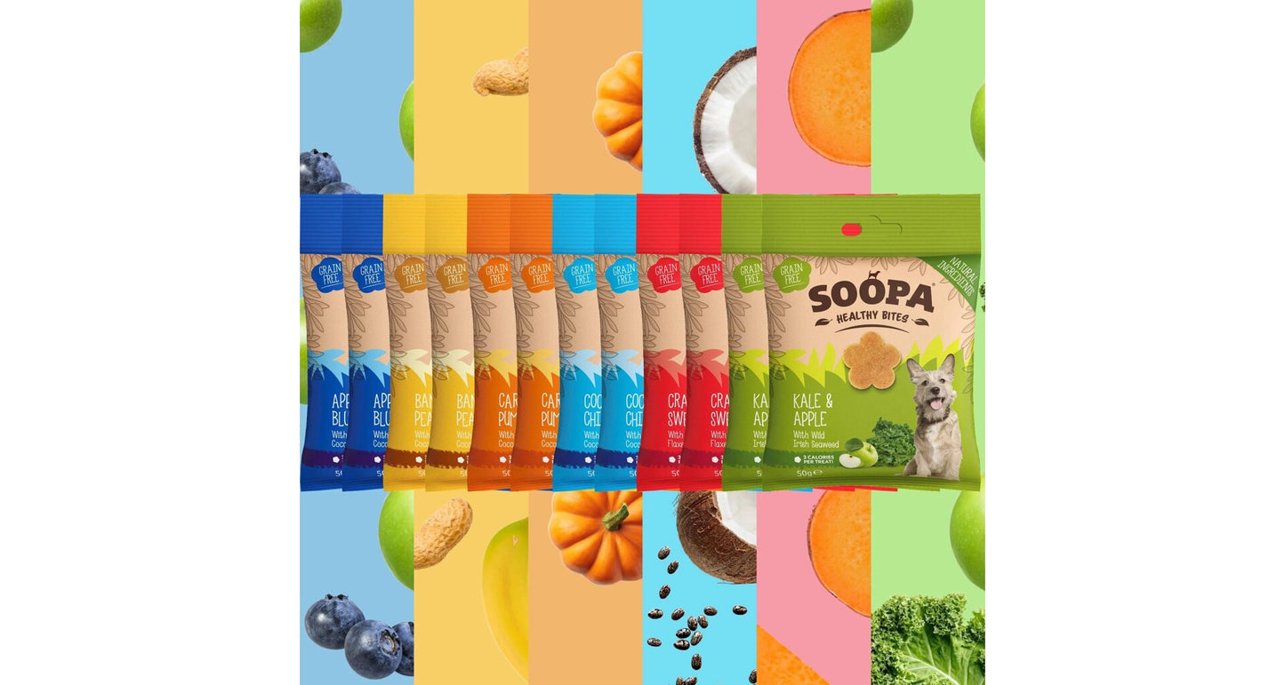 Dentální tyčinky Soopa Puppy s banánem a dýní 100 g