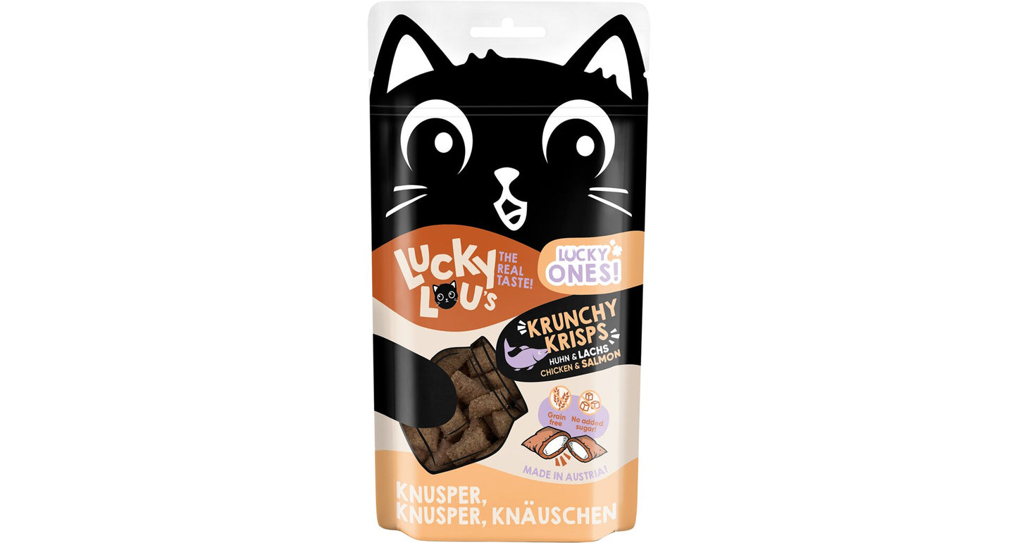 Lucky Lou Lucky Ones Krunchy Krisps Kuře a losos 60 g