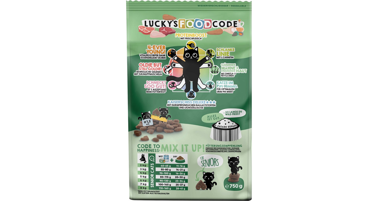 Lucky Lou Senior Geflügel &amp; Wild so zverinou 750 g