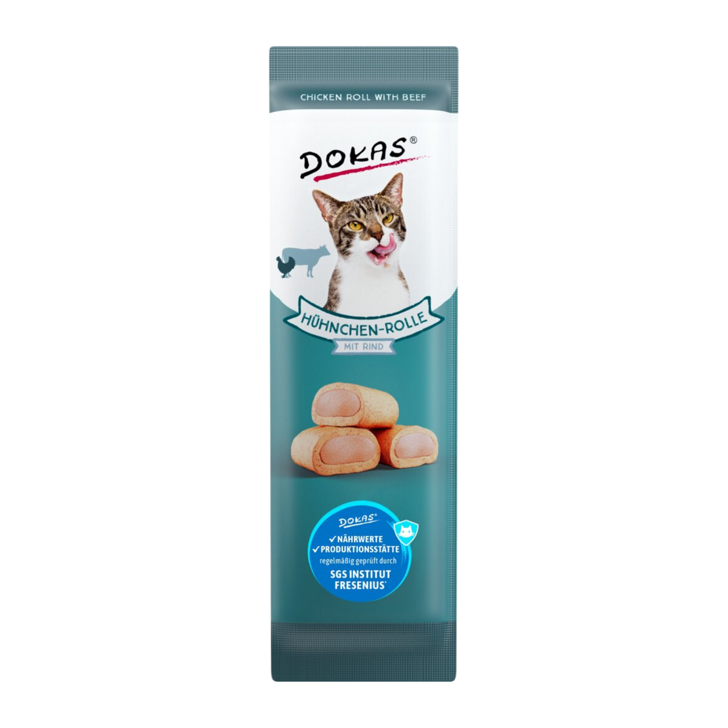 Dokas Kuřecí rolky s náplní z hovězího masa a tuňáka 10 g