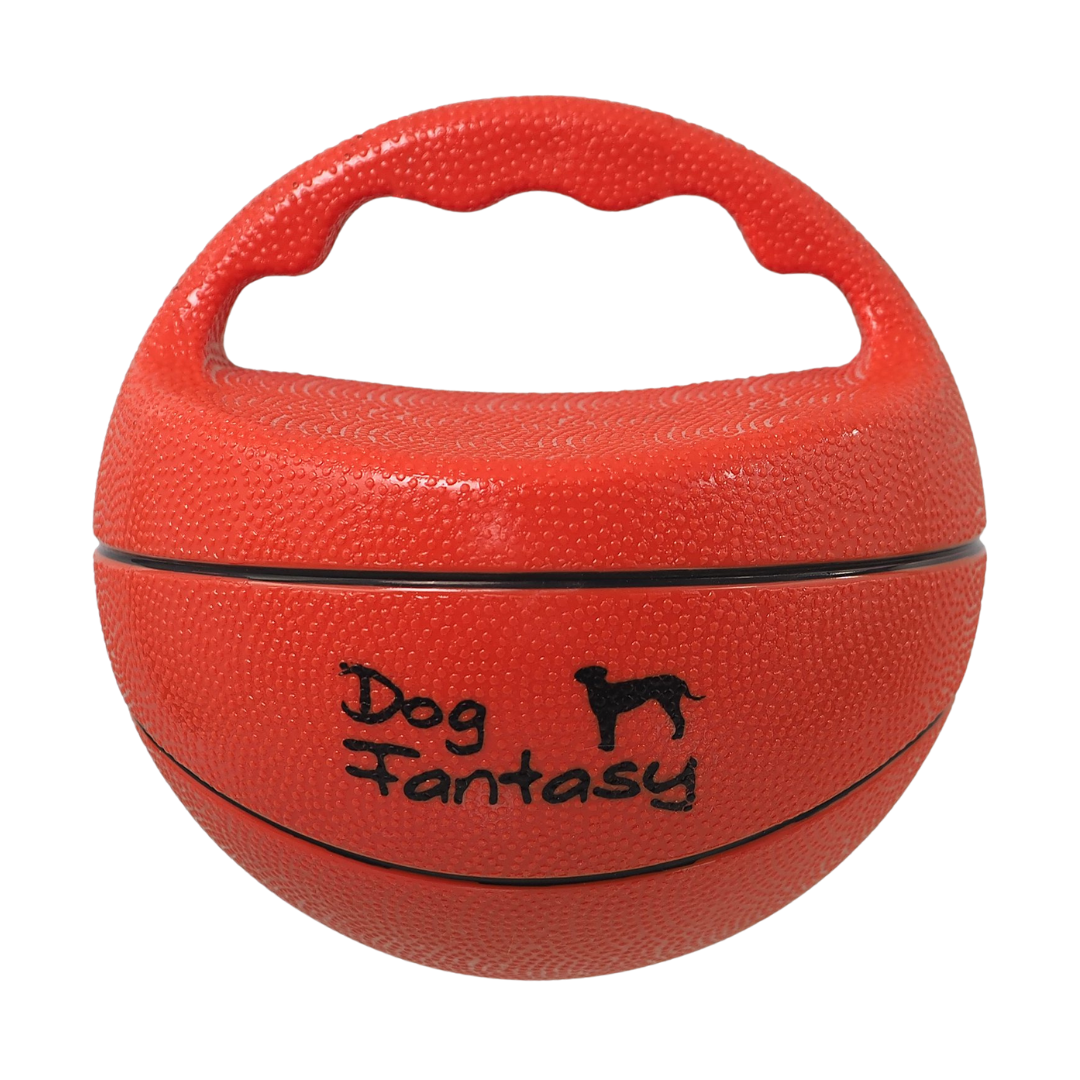 Hračka Dog Fantasy Ball míč s rukojetí pískací 15 cm