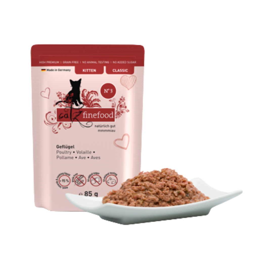 Kapsička pro koťata CF Classic Kitten No.3 - s drůbežím masem a brusinkami 85 g