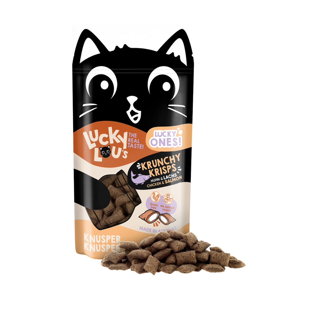 Lucky Lou Lucky Ones Krunchy Krisps Kuře a losos 60 g