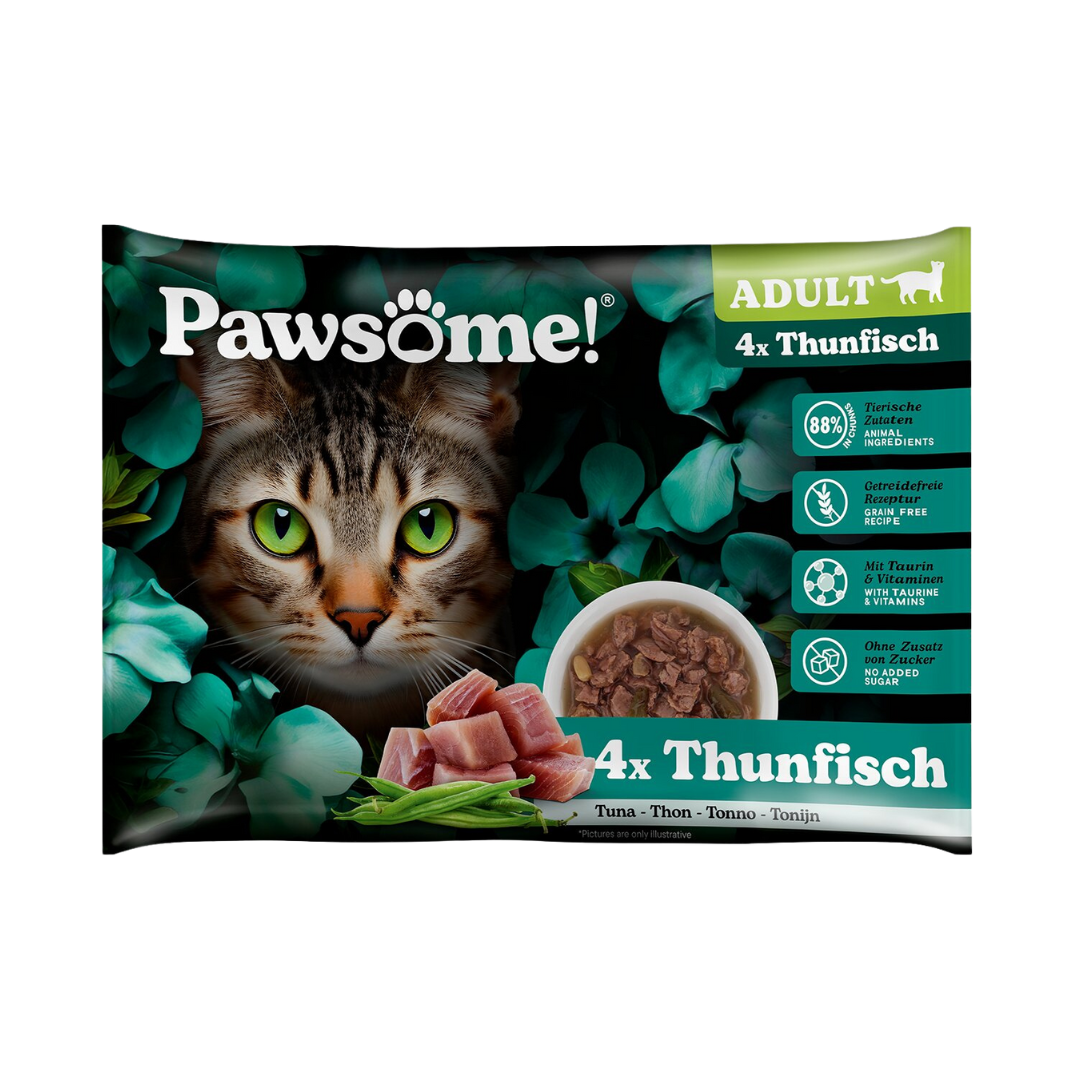 Pawsome! Adult s tuňákem masem Multipack 4 x 85 g