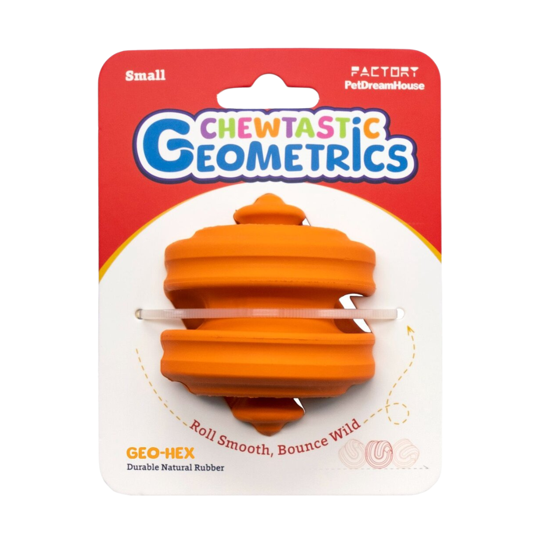 Petdreamhouse Chewtastic Geometrics Geo-Hex – oranžová