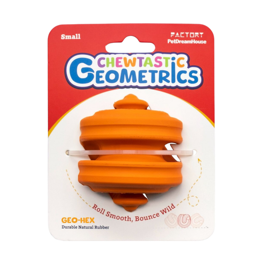 Petdreamhouse Chewtastic Geometrics Geo-Hex – oranžová
