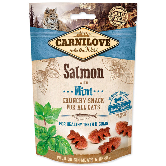 Pochoutka Carnilove Cat Crunchy Snack losos s mátou 50 g