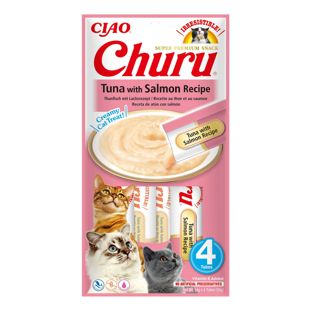 Pochoutka Churu tuňák s lososem 4 x 14 g