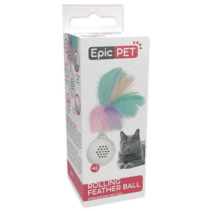 Interaktívna hračka pre mačky EPIC PET, biela 8 cm