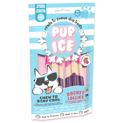 Pochoutka Pup Ice chladící s jahodou a borůvkou 2 ks