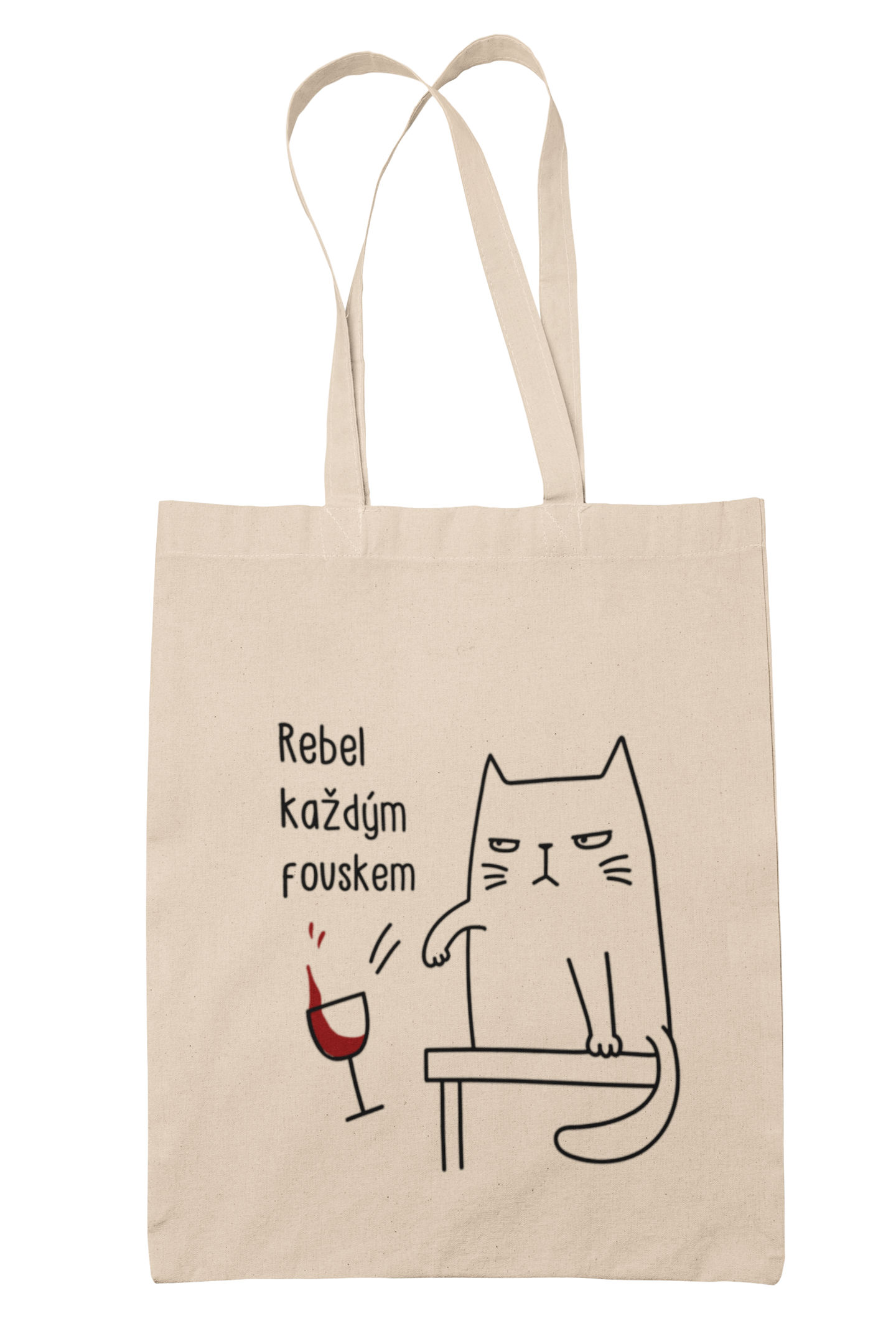 Bavlněná plátěnka REBEL KAŽDÝM FOUSKEM