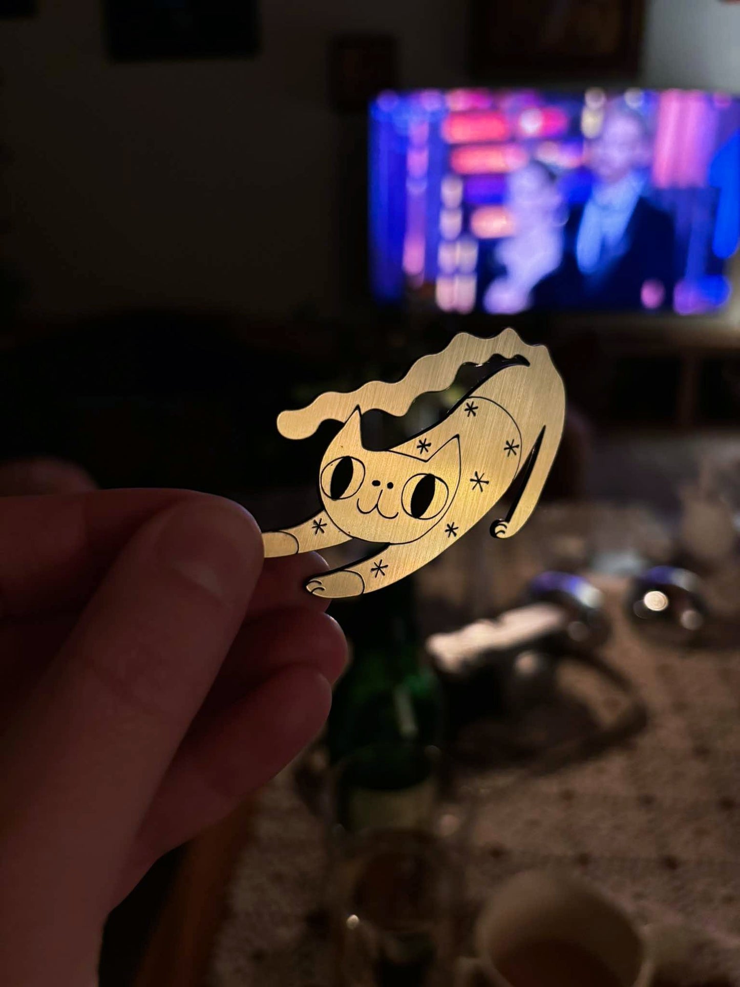 Brošňa s vianočnou mačkou byKuka